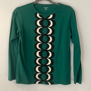 Uniqlo Marimekko Green Long Sleeve with CF pattern